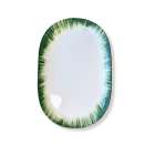 Fuente Oval 37x24cm colección iris verde- PO 7 FUM37
