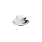 Plato café blanco 12.5cm colección neo silk-IP 306016A
